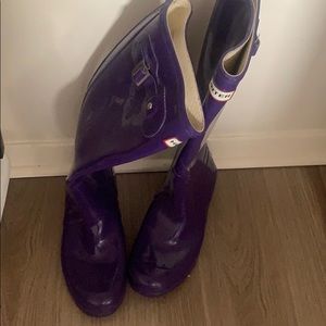 Hunter purple boots used great condition